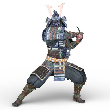 Samuray savaşçısının 3 boyutlu canlandırması