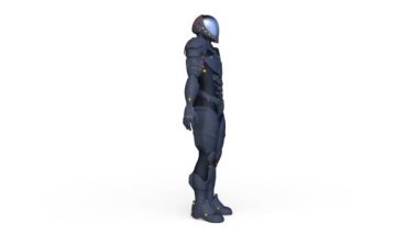 Bir teknoloji robotunun 3 boyutlu canlandırması