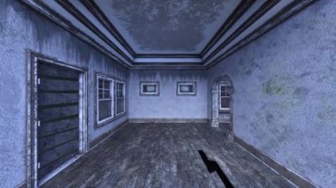 Mahvolmuş koridorun 3 boyutlu canlandırması 