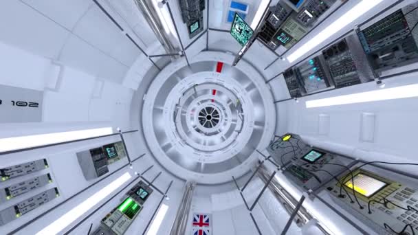 航天器内部三维渲染 — 图库视频影像