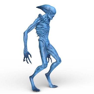 bir uzaylı 3D render