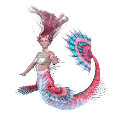 Bir denizkızının 3 boyutlu canlandırması