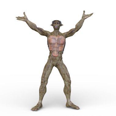 Bir su iblisinin 3 boyutlu canlandırması