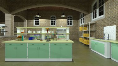 Laboratuvarın 3B görüntülemesi