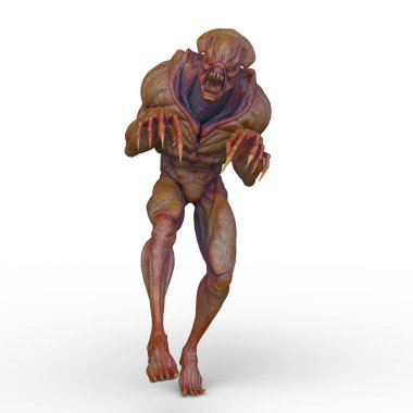 bir uzaylı 3D render