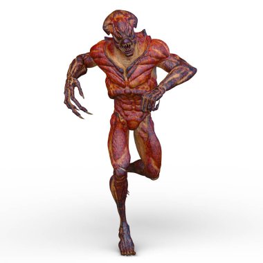 bir uzaylı 3D render