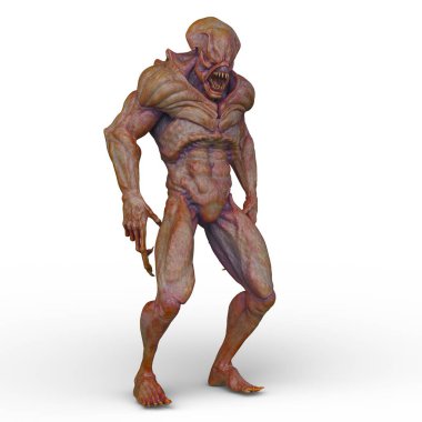 bir uzaylı 3D render