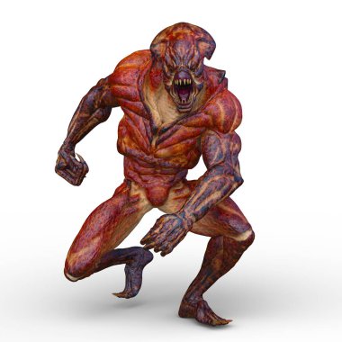 bir uzaylı 3D render