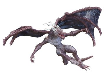 Uçan bir canavarın 3 boyutlu görüntüsü