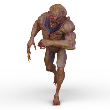 bir uzaylı 3D render