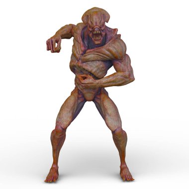 bir uzaylı 3D render