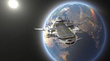 Bir uzay gemisinin 3D görüntülemesi