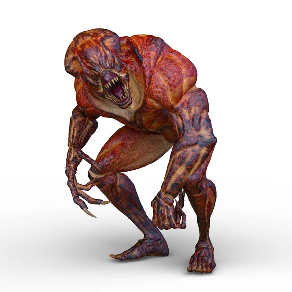 bir uzaylı 3D render