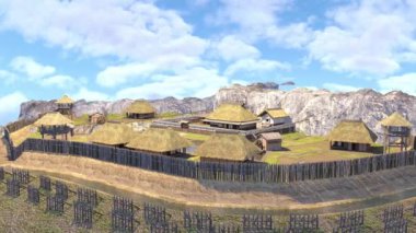 Japon köyünün 3D görüntüsü