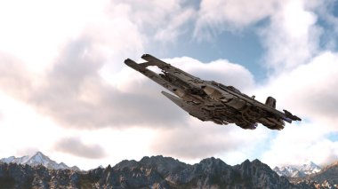 Bir uzay gemisinin 3D görüntülemesi