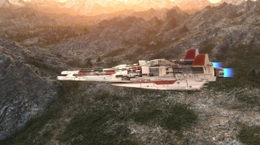 Bir uzay gemisinin 3D görüntülemesi