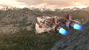 Bir uzay gemisinin 3D görüntülemesi