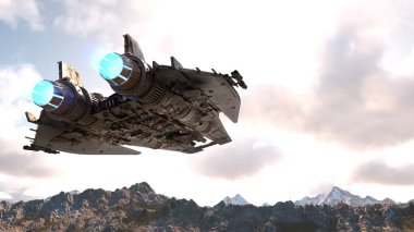 Bir uzay gemisinin 3D görüntülemesi