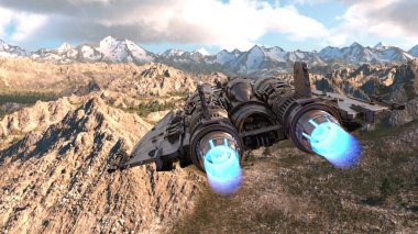 Bir uzay gemisinin 3D görüntülemesi