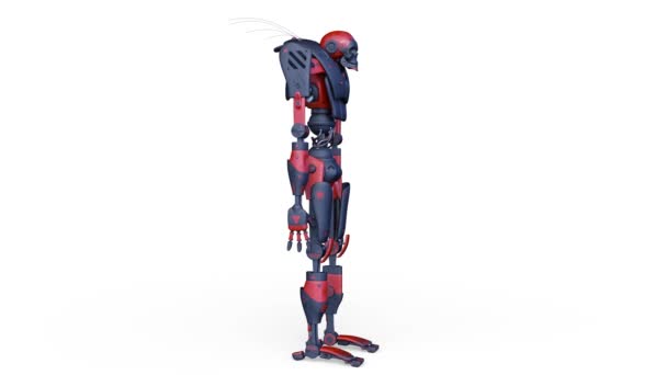 ロボットの3Dレンダリング — ストック動画