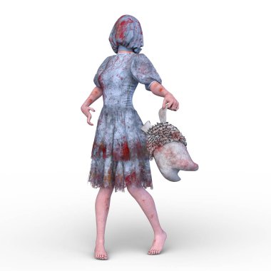 Saklanan bir kadının 3 boyutlu görüntüsü