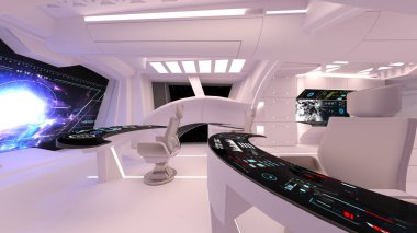 İç uzay aracının 3B CG görüntülemesi