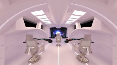 İç uzay aracının 3B CG görüntülemesi