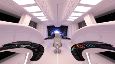 İç uzay aracının 3B CG görüntülemesi