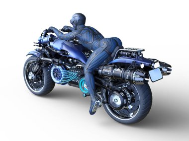 Bir siber kadın sürücünün 3 boyutlu canlandırması