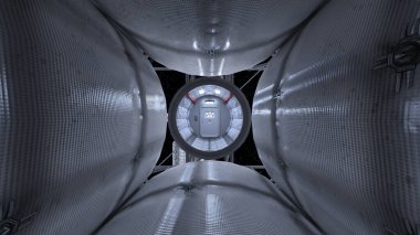 İçerideki uzay aracının 3B görüntülemesi