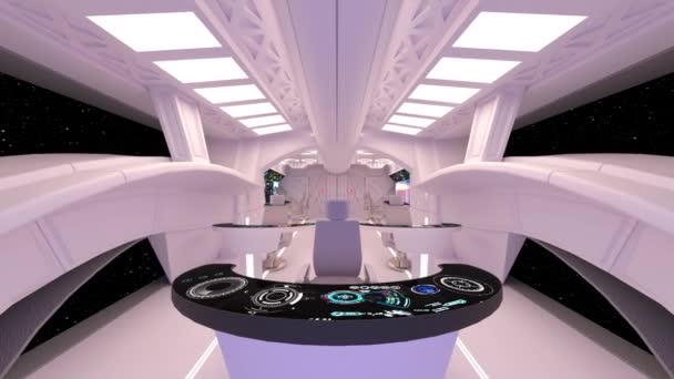 内部宇宙船の3D Cgレンダリング — ストック動画
