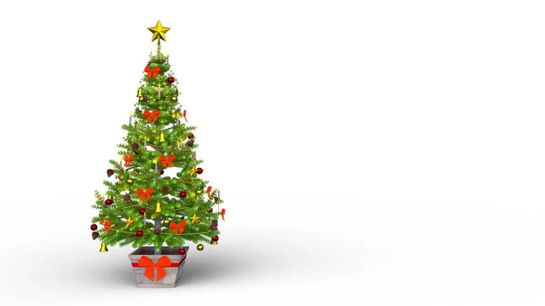 Renderização Uma Árvore Natal — Fotografia de Stock