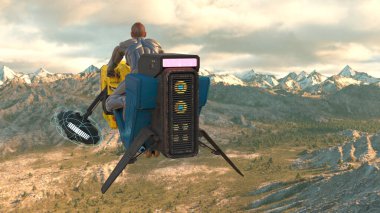 Uçan bir makinenin 3B görüntülemesi