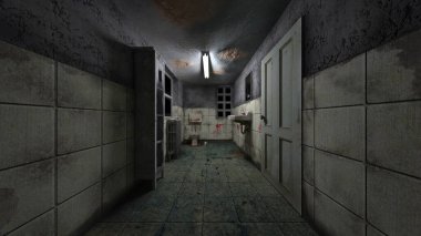 Koyu tuvaletin 3 boyutlu görüntüsü