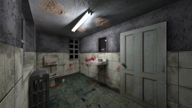 Koyu tuvaletin 3 boyutlu görüntüsü