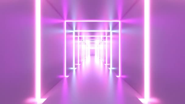 輝く廊下の3Dレンダリング — ストック動画