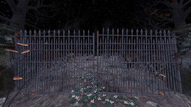 Mezarlığın 3B canlandırması