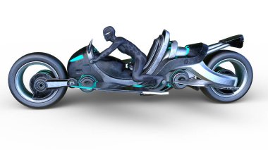 Süper kahraman bir sürücünün 3 boyutlu görüntüsü