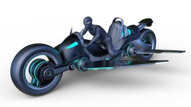 Süper kahraman bir sürücünün 3 boyutlu görüntüsü