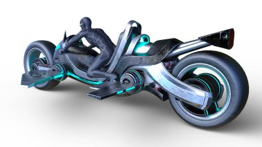 Süper kahraman bir sürücünün 3 boyutlu görüntüsü