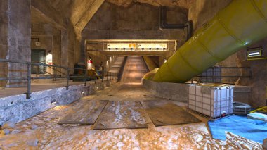 Yeraltı şantiyesinin 3 boyutlu görüntülemesi
