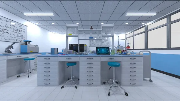 Renderowanie Laboratorium — Zdjęcie stockowe