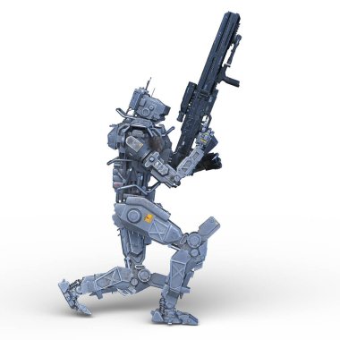 Bir savaş robotunun 3 boyutlu canlandırması