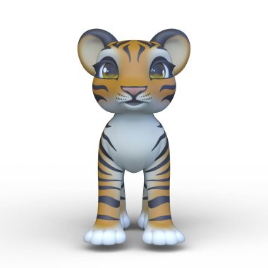 Bir kaplanın 3 boyutlu görüntüsü