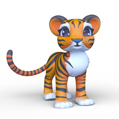 Bir kaplanın 3 boyutlu görüntüsü