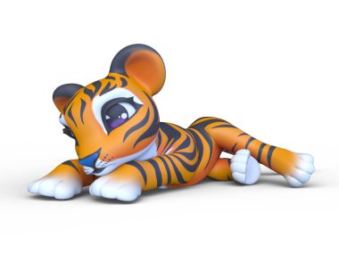 Bir kaplanın 3 boyutlu görüntüsü