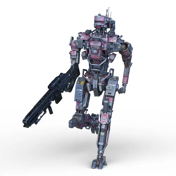 Rendering Battle Robot — Stock Photo, Image