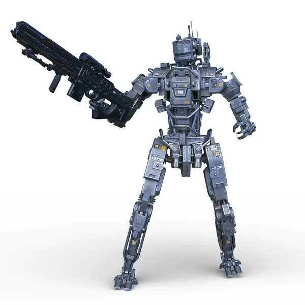 Bir savaş robotunun 3 boyutlu canlandırması