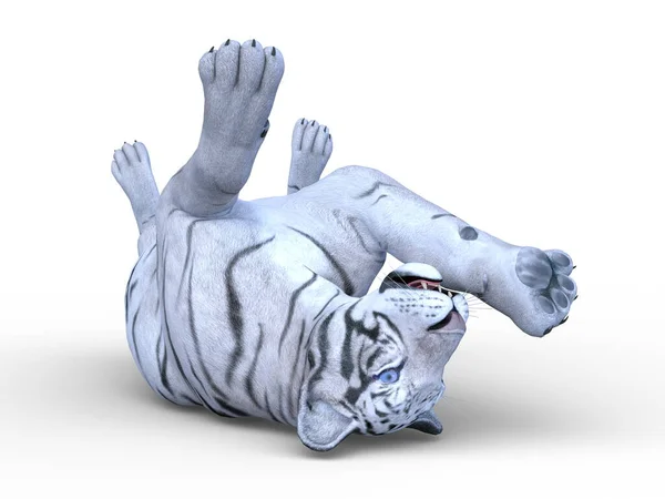 Рендеринг Белого Тигра — стоковое фото