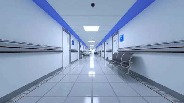 Hastane Koridorunda Render — Stok fotoğraf